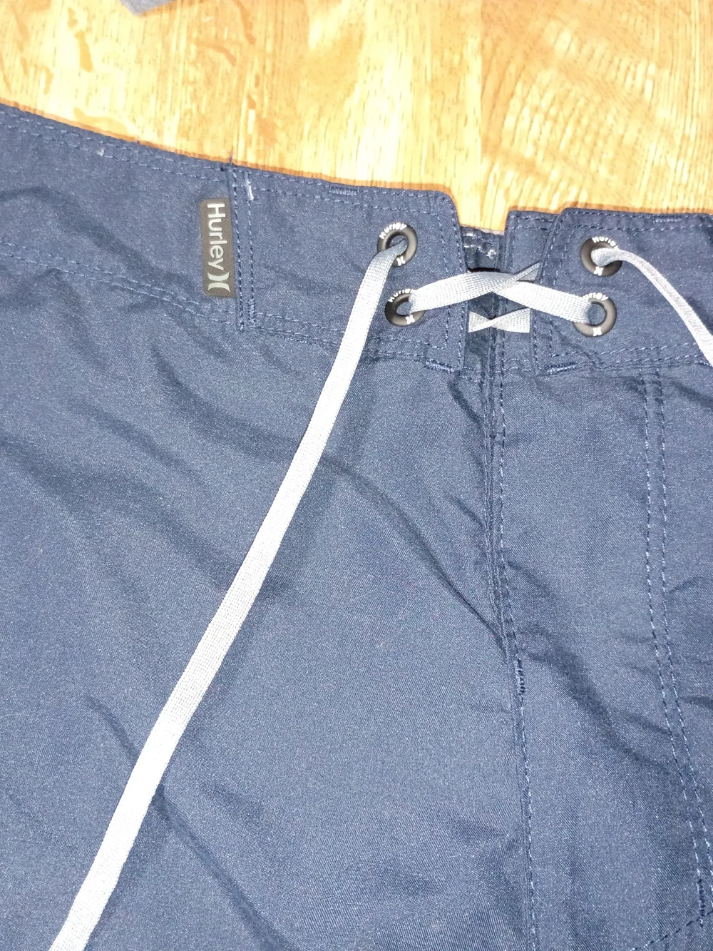 Hurley Name Brand Men's Navy Athletic Shorts with American Flag Accent